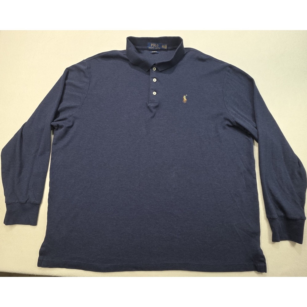 Polo Ralph Lauren Long Sleeve Polo Shirt L Mens 2XL LIMITED USE Classic Fit Soft - Picture 2 of 9